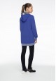 Girls lengthened hoodie bright blue