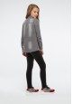 Girls denim lace blouse grey
