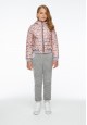 Girls lurex jersey trousers grey melange