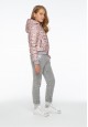 Girls lurex jersey trousers grey melange