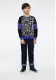 Boys printed sweatshirt black