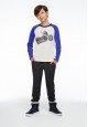 Boys jersey trousers dark grey melange