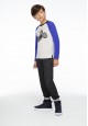 Boys jersey trousers dark grey melange