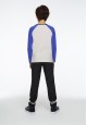 Boys jersey trousers dark grey melange