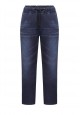 Boys denim texture trousers dark blue