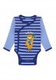 Baby Boy jersey kimono bodysuit dark blue