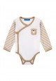 Baby Boy jersey kimono bodysuit milky