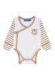 Baby Boy jersey kimono bodysuit milky