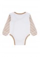 Baby Boy jersey kimono bodysuit milky