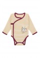 Baby Girl striped jersey kimono bodysuit with a print motif amber