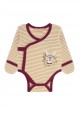 Baby Girl striped jersey kimono bodysuit with a print motif amber