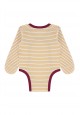 Baby Girl striped jersey kimono bodysuit with a print motif amber