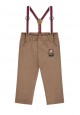 Baby Girl embroidered suspender pants amber