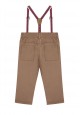 Baby Girl embroidered suspender pants amber
