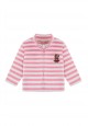 Baby Girl fleece sweatshirt with embroidery and jersey lining amber
