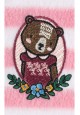 Baby Girl fleece sweatshirt with embroidery and jersey lining amber