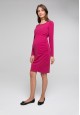 Womens long sleeve jersey dress raspberry