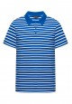 Mens Striped Polo Shirt bright blue