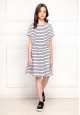Girls Striped Dress white