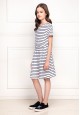 Girls Striped Dress white