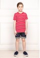 Boys Striped Tshirt red