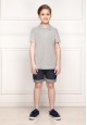 Boys Polo Shirt light grey melange
