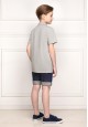 Boys Polo Shirt light grey melange