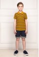 Boys Striped Polo Shirt orange