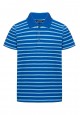 Boys Striped Polo shirt bright blue