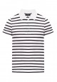 Boys Striped Polo Shirt white