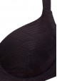 Top de bikini suave con aros color negro
