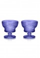 Glass Dessert Bowl 2 pcs set sapphire