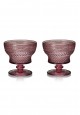 Glass Dessert Bowl 2 pcs set amethyst
