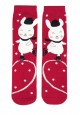 Bunny Socks in a ball red