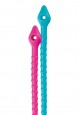 Silicone clamp 2 pcs pink blue