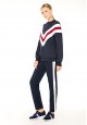 Side Stripe Trousers blue