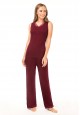 Satin Trimmed Top burgundy