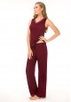 Satin Trimmed Top burgundy
