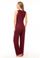 Satin Trimmed Top burgundy