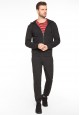 Long Sleeve Hoodie for men dark grey melange