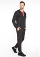Long Sleeve Hoodie for men dark grey melange
