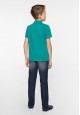 Light Jersey Polo Neck Jumper for boys turqouise
