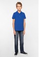 Light Jersey Polo Neck Jumper for boys blue