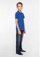 Light Jersey Polo Neck Jumper for boys blue
