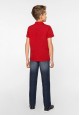 Light Jersey Polo Neck Jumper for boys dark red