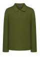 Light Jersey Polo Neck Jumper for boys dark green