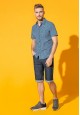 Mens Short Sleeve Shirt dark blue