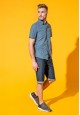 Mens Short Sleeve Shirt dark blue