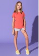 Girls Short Sleeve Tshirt coral