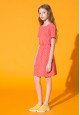 Girls Short Sleeve Jersey Dress coral